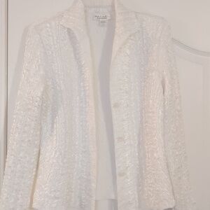 Women's Rafael Essential size large white button down top